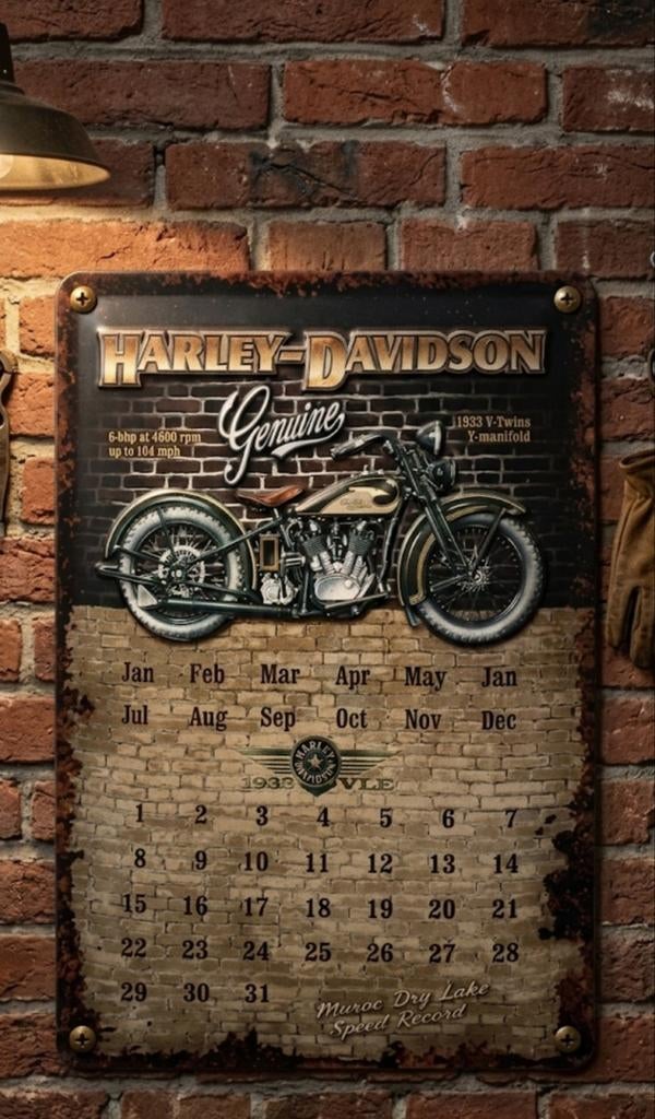 Plaque en métal Harley Davidson style vintage retro, Enlèvement ou Envoi, Comme neuf