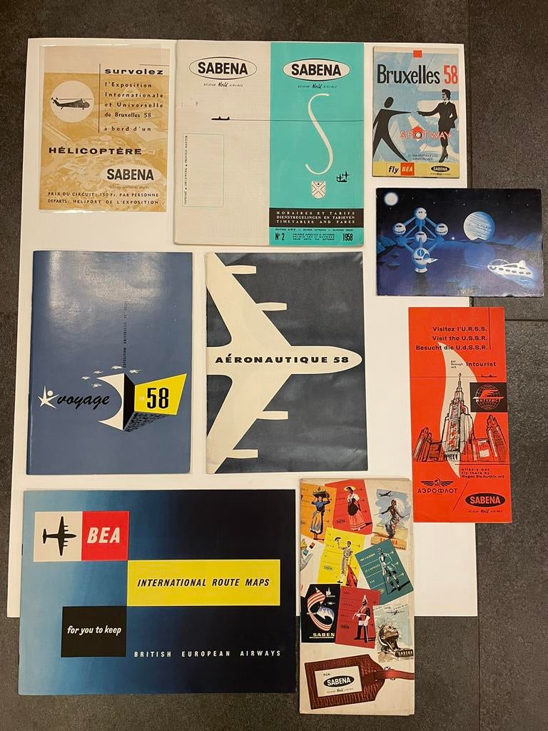 Lot documentation Expo 58 Sabena, Enlèvement ou Envoi