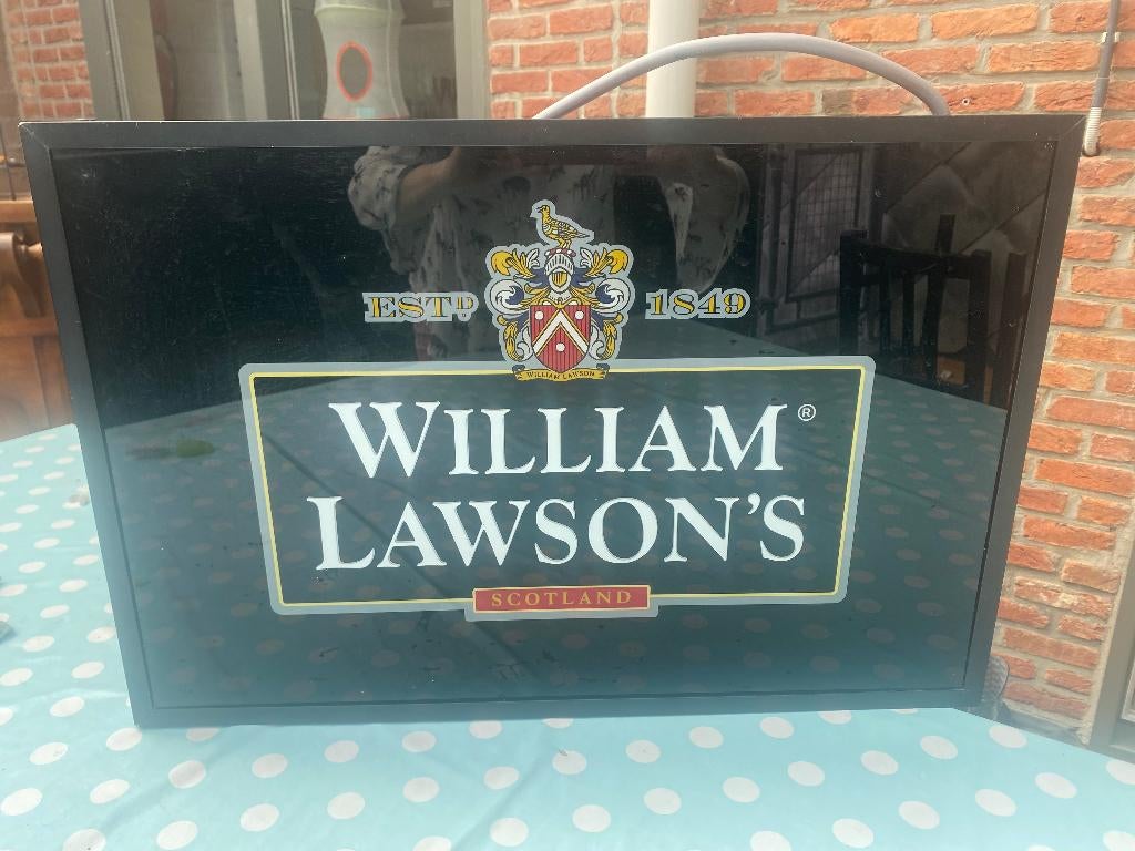 Neon reclame/cafélamp William Lawson’s, Ophalen, Gebruikt