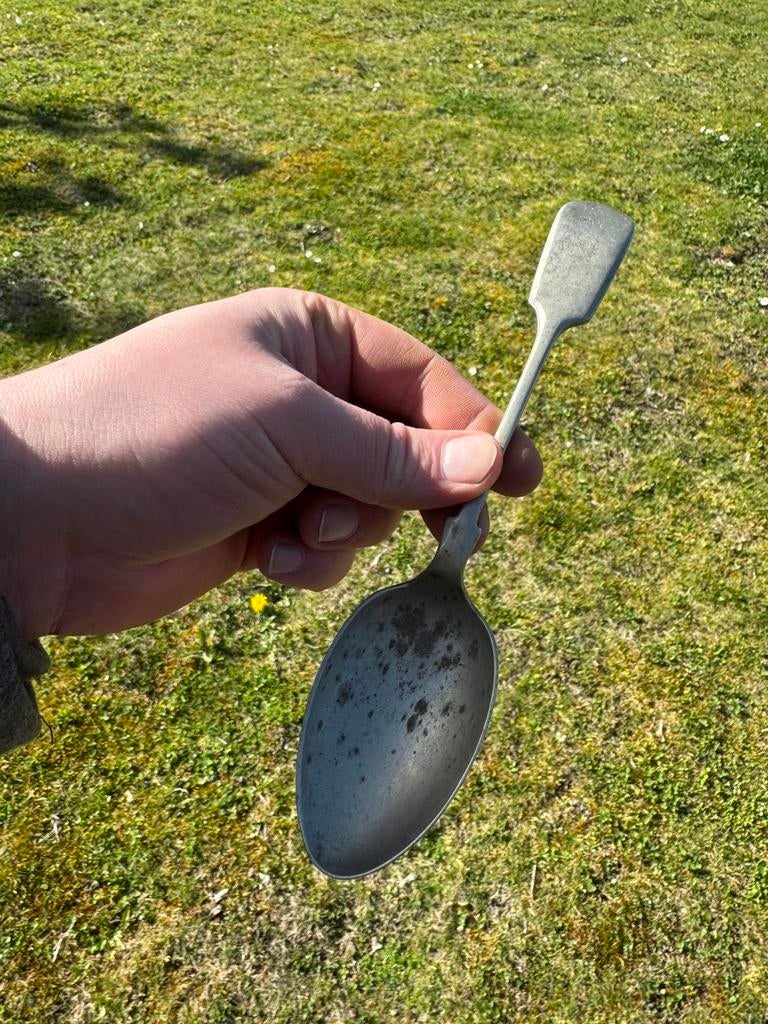 WW1 cuillère Anglais avec numéro de matricule, Collections, Enlèvement ou Envoi