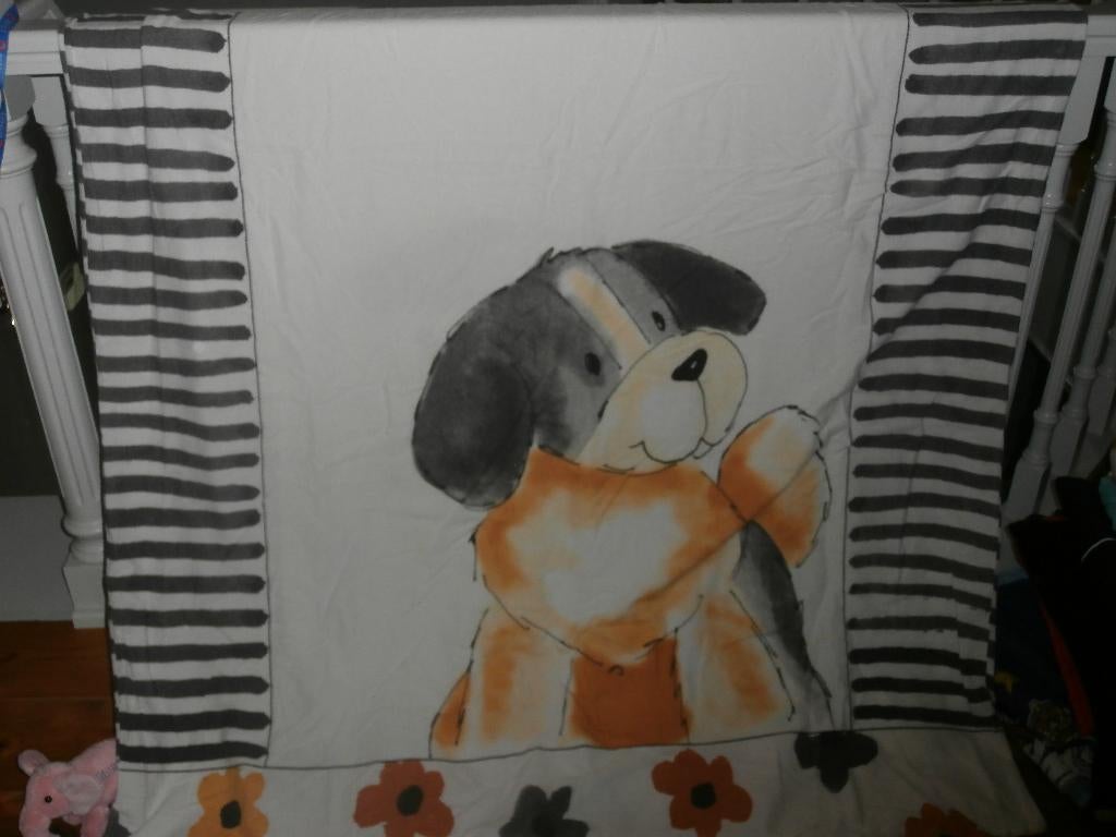 Flanel eenpersoonsdekbed en kussensloop, Enfants & Bébés, Chambre d'enfant | Linge de lit, Enlèvement ou Envoi, Utilisé