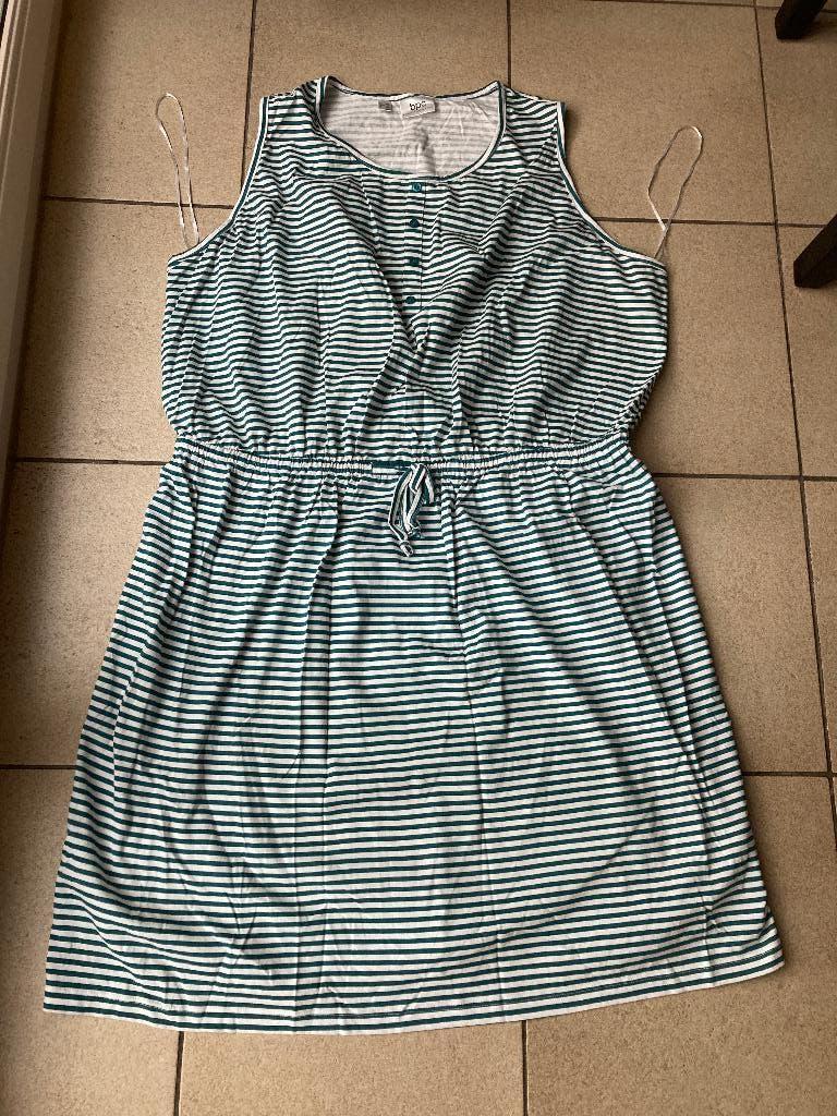 Nieuwe groen wit gestreepte jurk - maat 54 / 56, Kleding | Dames, Grote Maten, Ophalen of Verzenden, Nieuw, Wit, Jurk