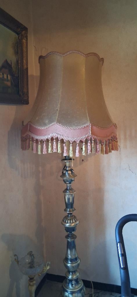 Staande lamp, Huis en Inrichting, Lampen | Vloerlampen, Ophalen, Gebruikt, Metaal, Rustiek