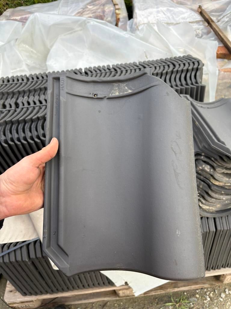 Ovh blauw gesmoord, Doe-het-zelf en Bouw, Dakpannen en Dakbedekking, Ophalen, 10 tot 15 m², Steen of Klei, Blauw