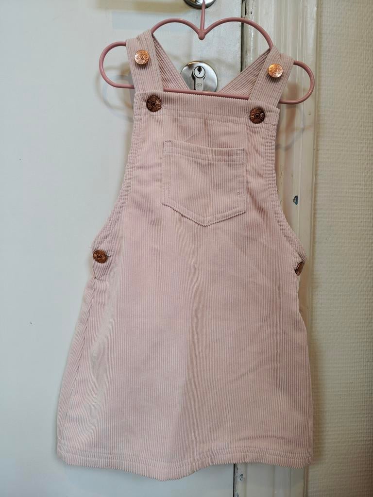 Roze 'floeren' salopettejurk- Zeeman- maat 98/104, Kinderen en Baby's, Ophalen, Zeeman, Gebruikt, Meisje