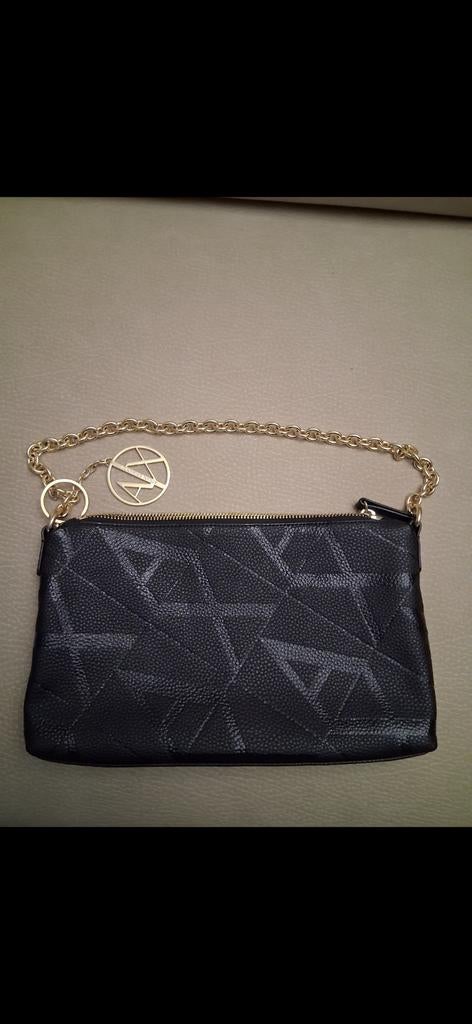Armani Jeans zwarte handtas / clutch met gouden ketting – mo, Handtassen en Accessoires, Portemonnees, Ophalen of Verzenden