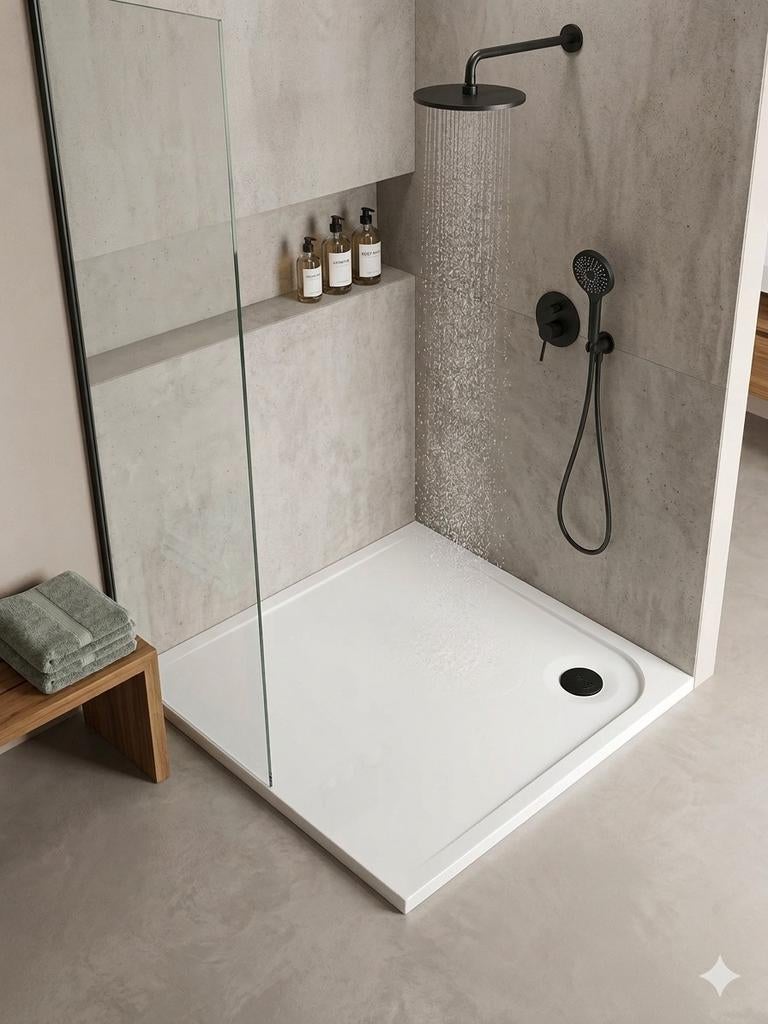Receveur de douche en céramique - 90 cm / 90 cm, Bricolage & Construction, Sanitaire, Enlèvement ou Envoi, Neuf, Douche
