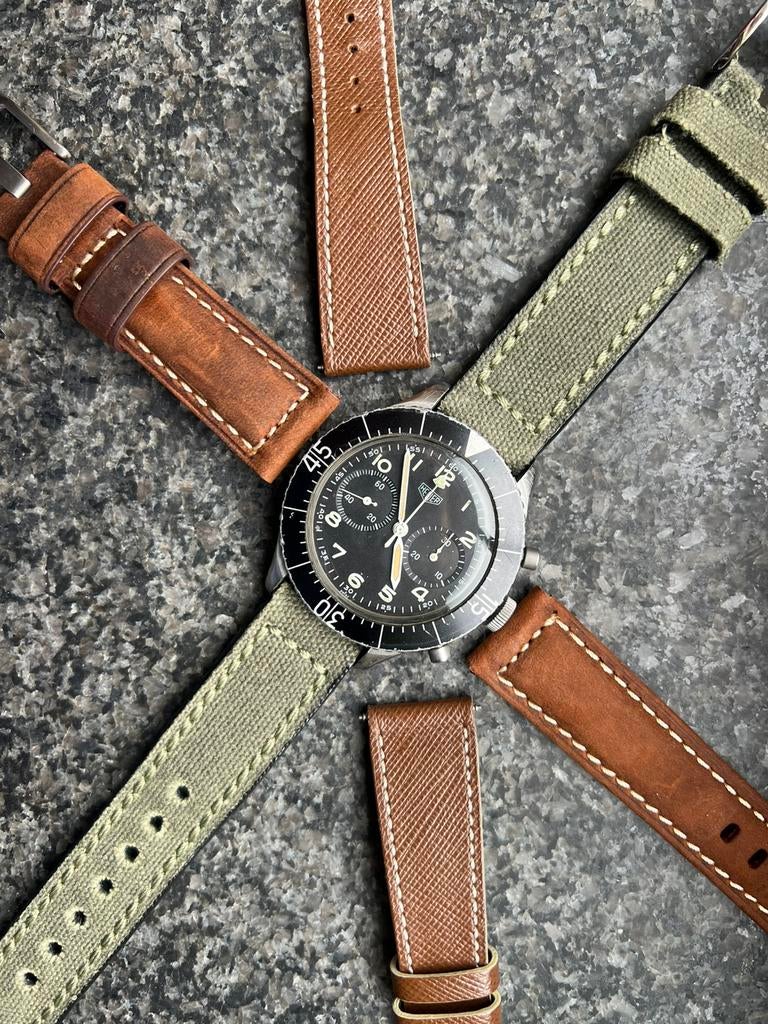 Heuer Bund 1550 SG, Ophalen, Staal, Breitling, Polshorloge