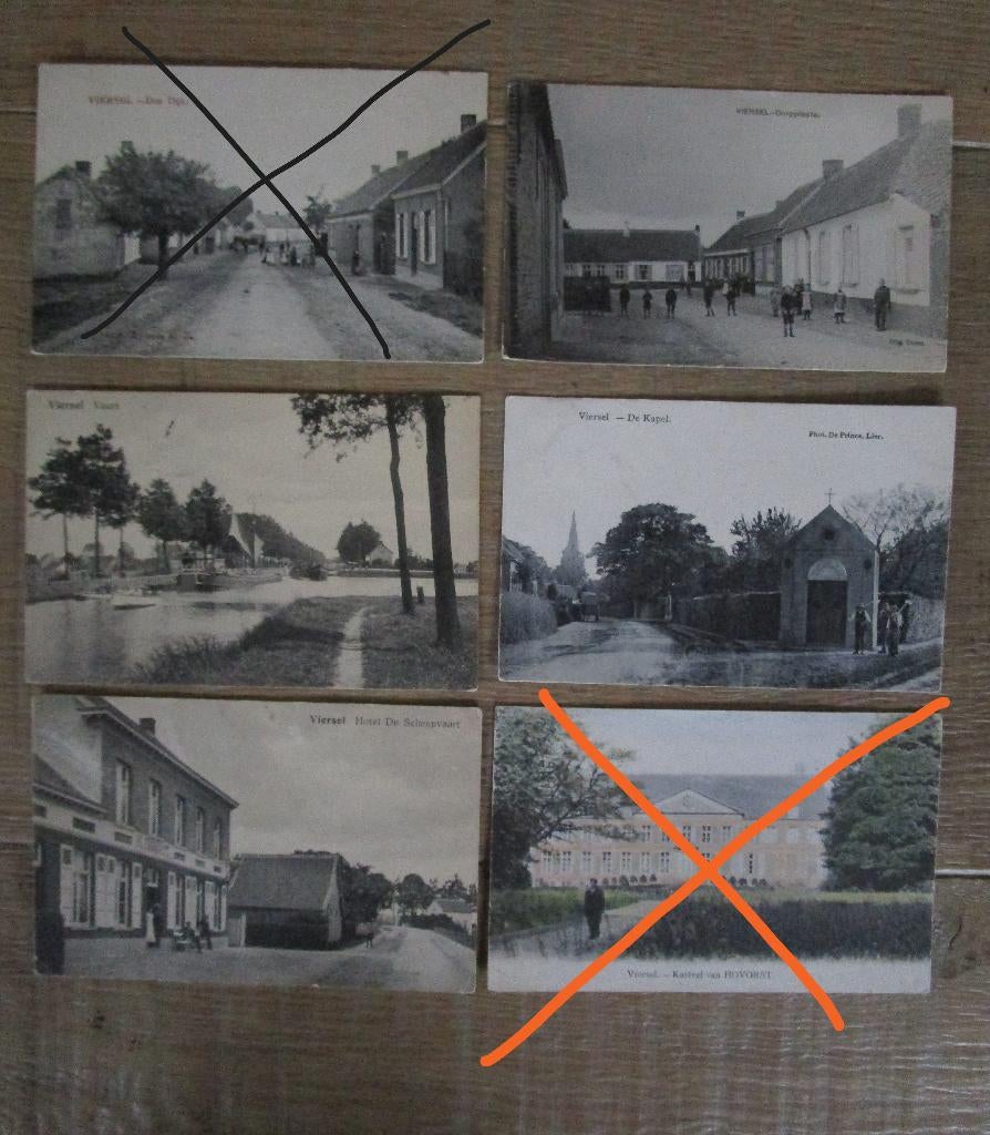 oude postkaarten Viersel gelopen + ongelopen, Ophalen of Verzenden, 1920 tot 1940, Gelopen, Stad of Dorp