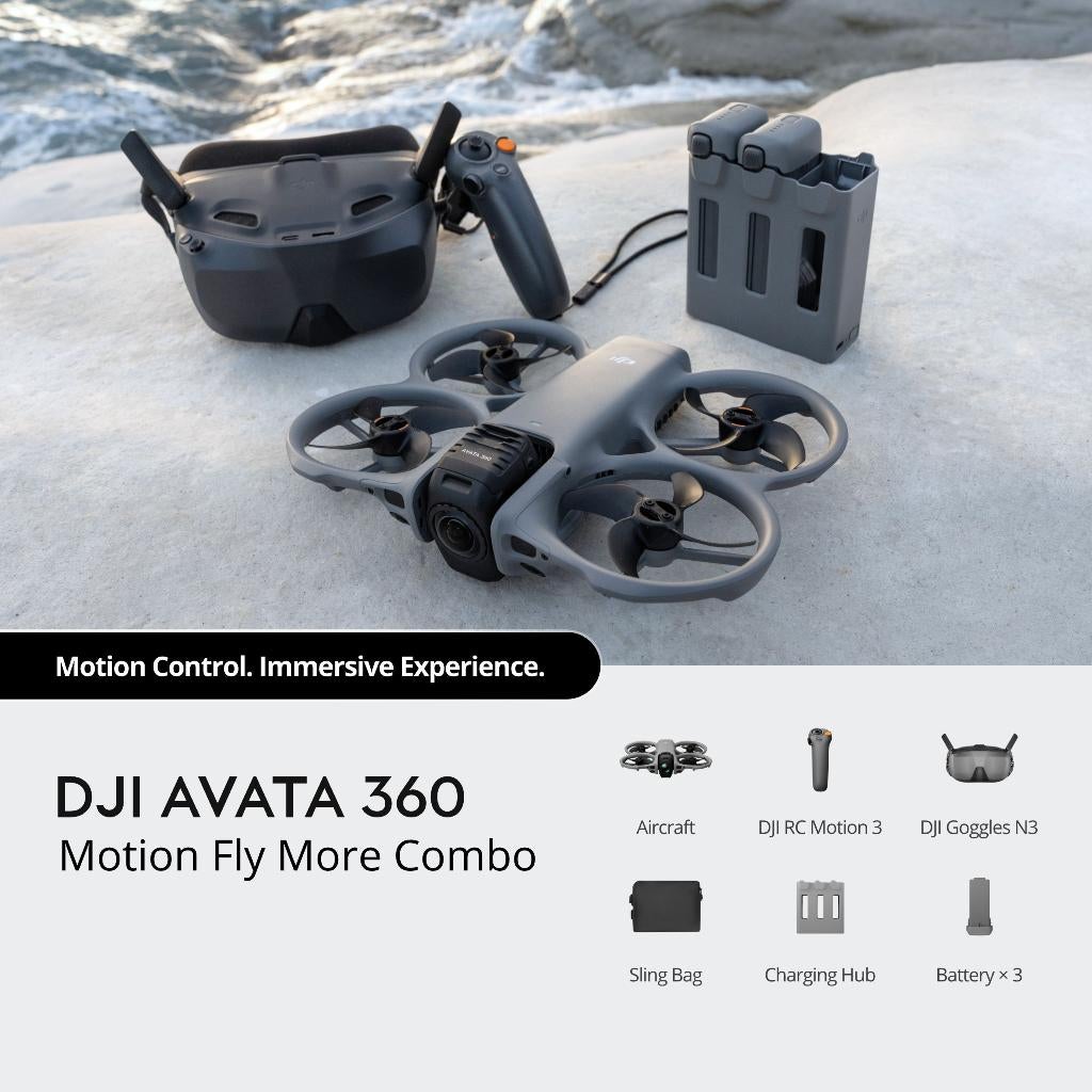 DJI AVATA 360 MOTION FLY MORE RC MOTION 3 & GOGGLES N3, Neuf, 250 à 900 g, Enlèvement ou Envoi, DJI
