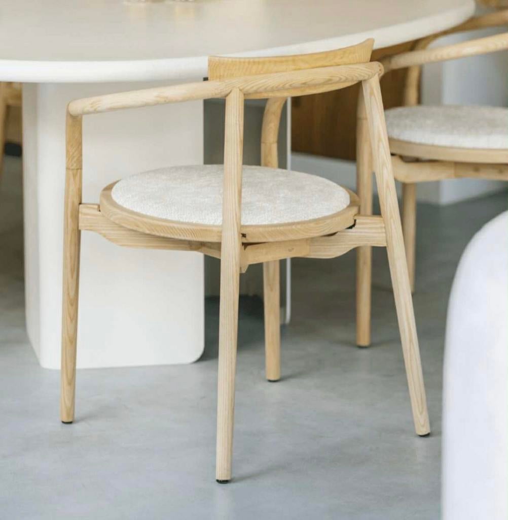 6 Houten designstoelen van fabrikant Tooon, Huis en Inrichting, Stoelen, Ophalen, Overige kleuren, Zo goed als nieuw, Vijf, Zes of meer stoelen