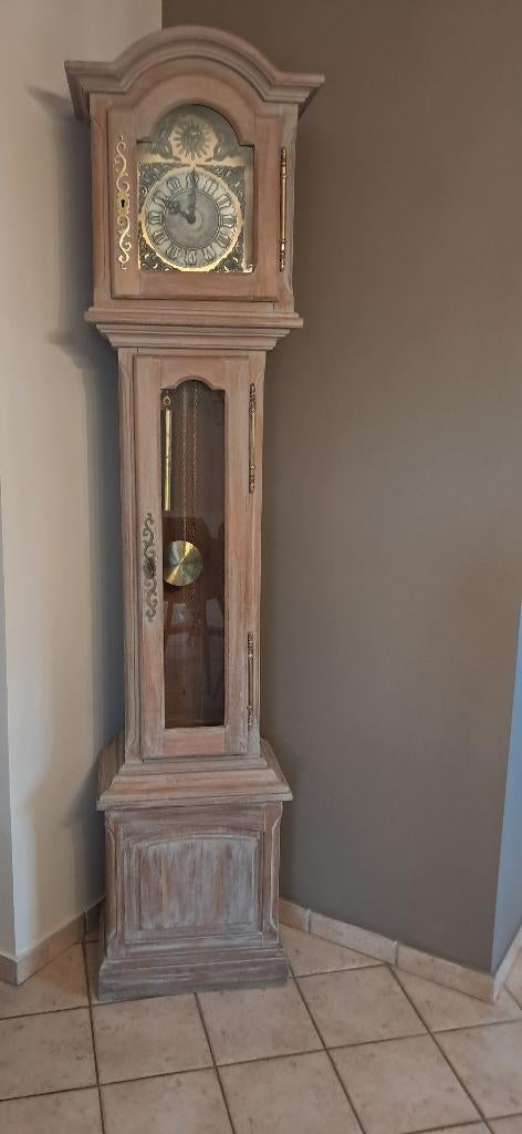 Horloge en chêne blanchie faire offre, Enlèvement, Utilisé