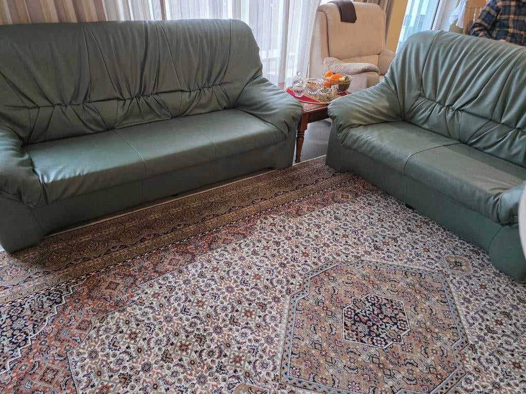 Canapé de salon en cuir 3 et 2, Enlèvement