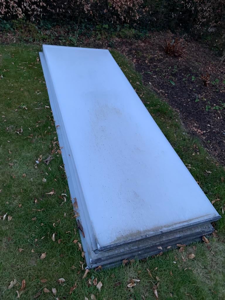 PVC dakpanelen luifel, Doe-het-zelf en Bouw, Ophalen, Gebruikt, Overige materialen, 20 tot 50 mm