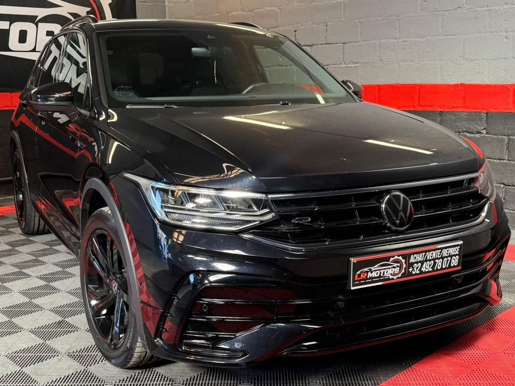 **VW TIGUAN R-LINE//DSG//VOLLEDIGE OPTIE**, Auto's, 1998 cc, 4 cilinders, Zwart, Leder