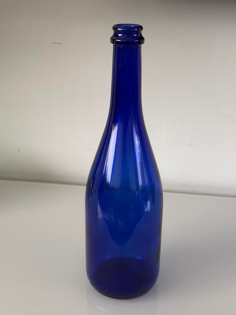 Blauwe fles 29cm, Huis en Inrichting, Ophalen, Zo goed als nieuw