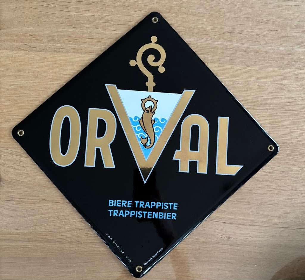 Orval Emaille Bord, Verzamelen, Ophalen of Verzenden