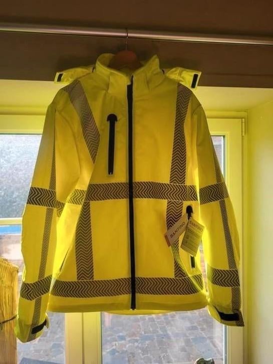 🏌VEILIGHEIDSJAS SANTINO SOFTSHELL🚵 JAS LUXE NL 58 ipv 115€, Geel, Nieuw, Ophalen of Verzenden, SANTINO
