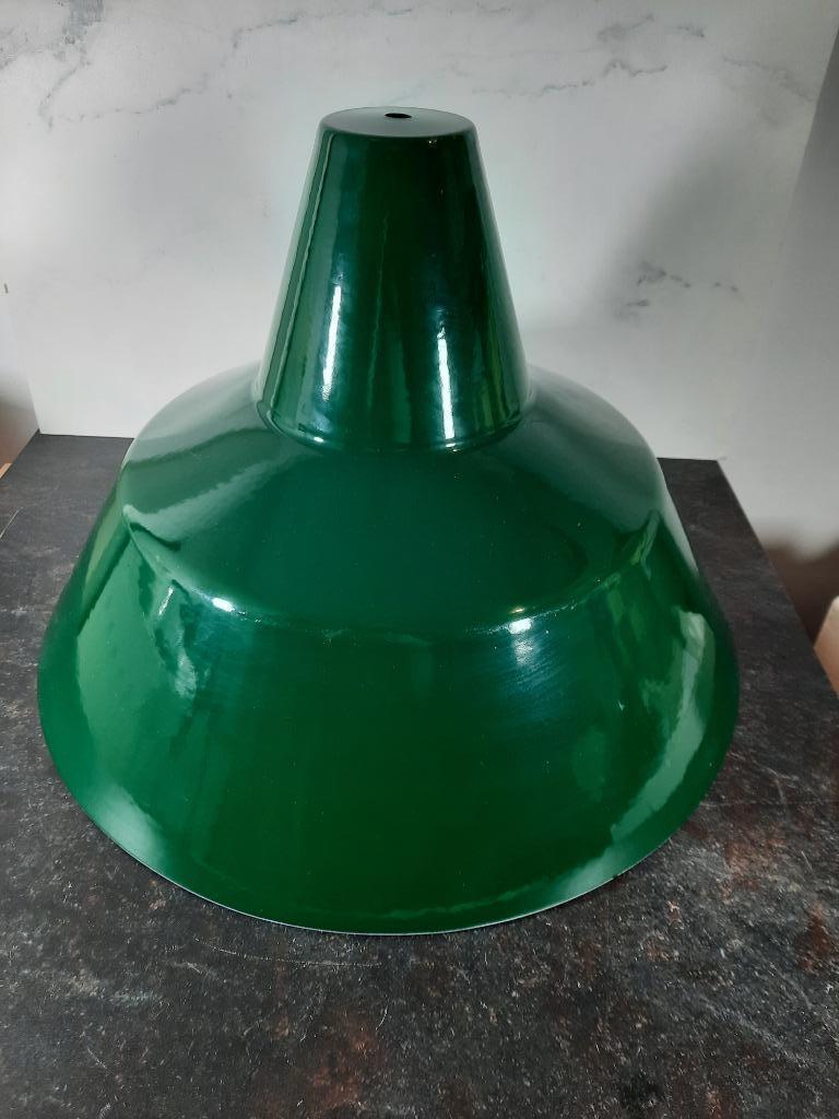Groen/wit emaille lampkap, Antiek en Kunst, Ophalen of Verzenden