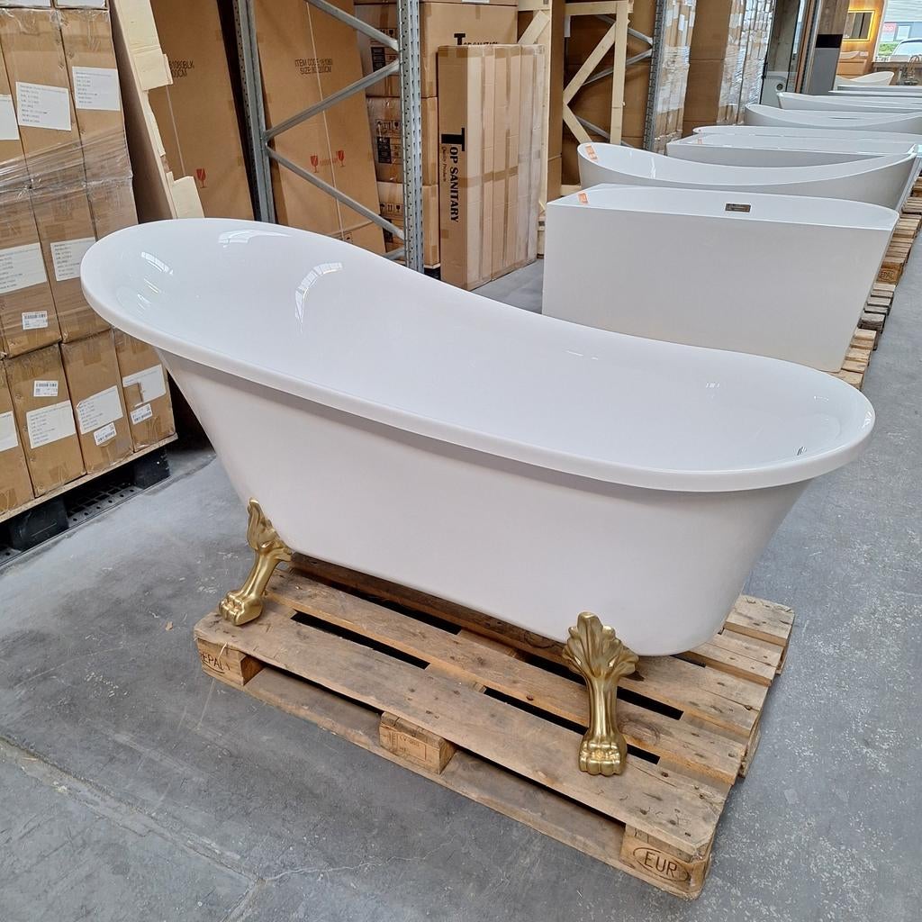 Klassiek bad met GOUDEN leeuwenpoten 170 x 78 x 81 cm nr135, Ophalen of Verzenden, Nieuw