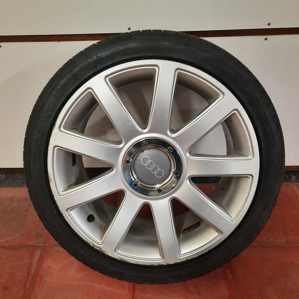 4 autovelgen met zomerbanden, Auto-onderdelen, Banden en Velgen, Ophalen, 18 inch, Gebruikt, Banden en Velgen