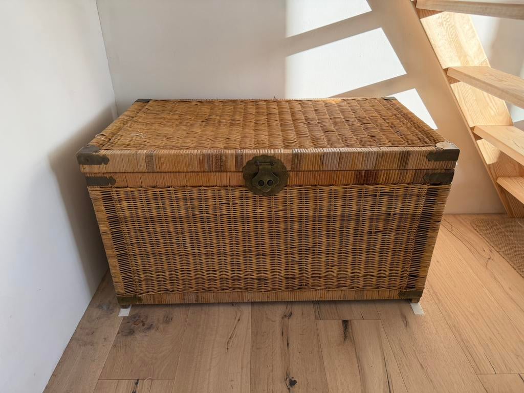 Grote rieten mand, Ophalen, Zo goed als nieuw