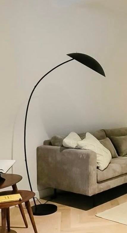 Design staande lamp,mat zwart, Ophalen