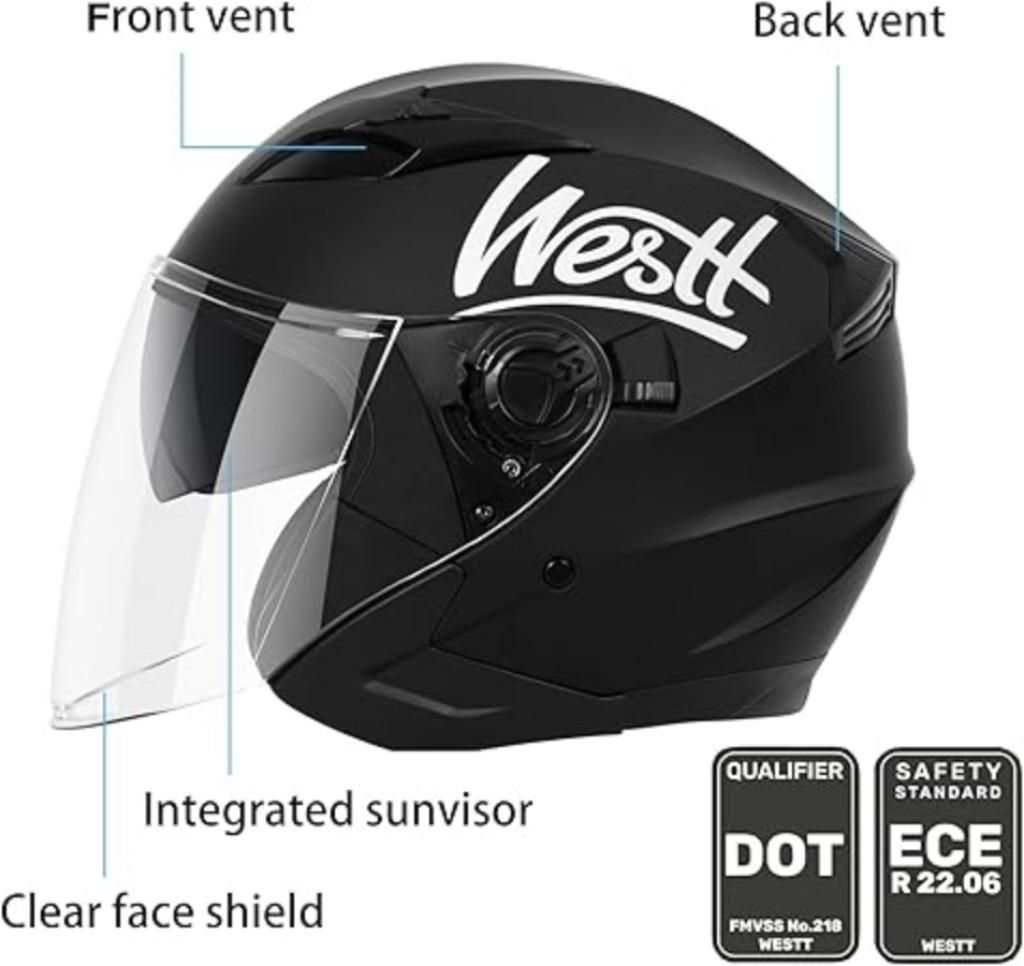 Westt Jethelm SNELLE GRATIS VERZENDING, Motoren, Verzenden, Dames, Jethelm, Nieuw met kaartje