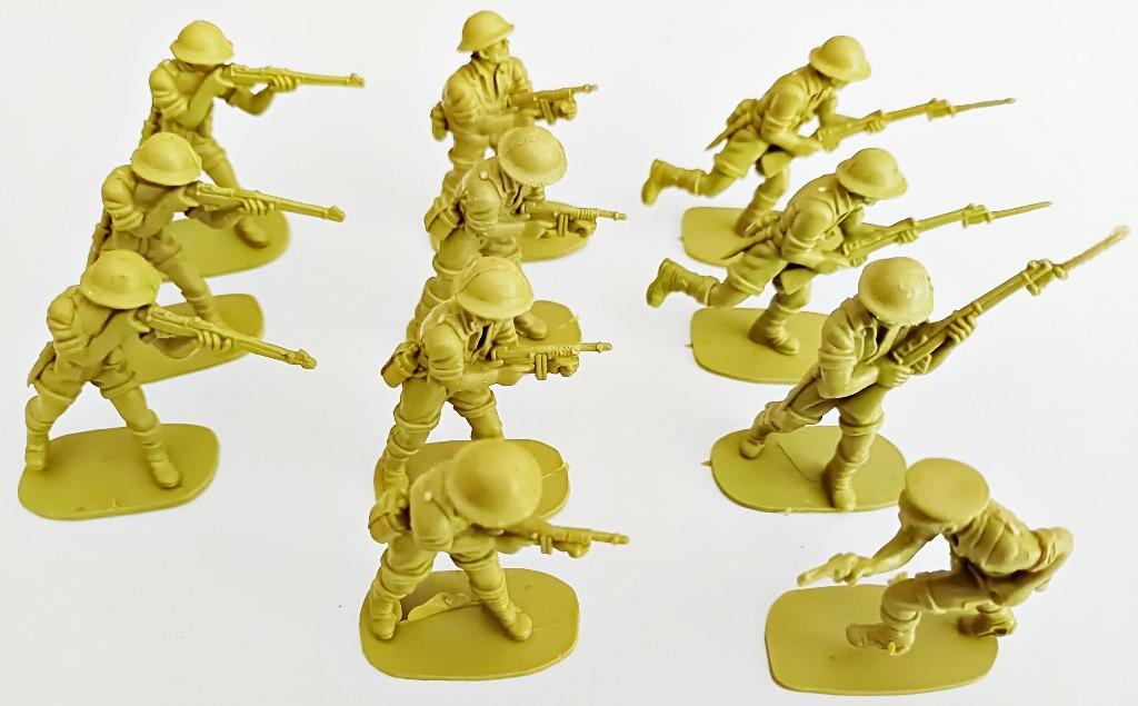 Lot 11 soldats AIRFIX 51456-7, WWII, BRITISH 8TH ARMY, 1/32, Enlèvement ou Envoi, Utilisé, Plus grand que 1:35, Personnage ou Figurines