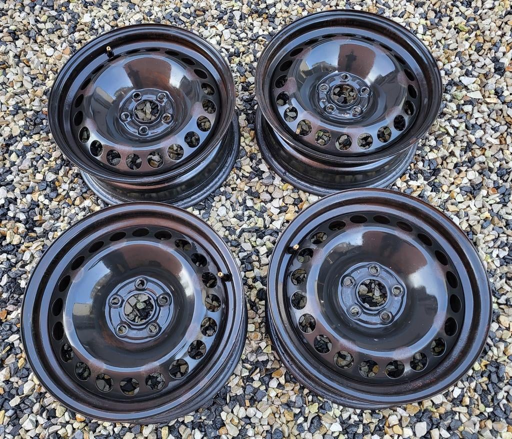 4 JANTES ACIER 15 POUCES (5X100moyeu57) POUR PNEUS 185/60/15, Utilisé, Audi