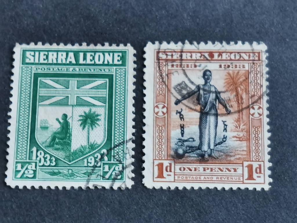 Sierra Leone 1933 - wapenschild, slavenopstand, Ophalen of Verzenden, Overige landen, Gestempeld
