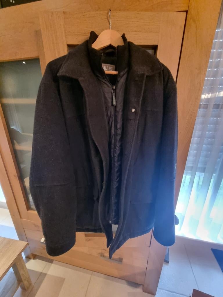 Geklede warme heren mantel , weinig gebruikt maat M, Enlèvement ou Envoi, Comme neuf, Taille 48/50 (M)