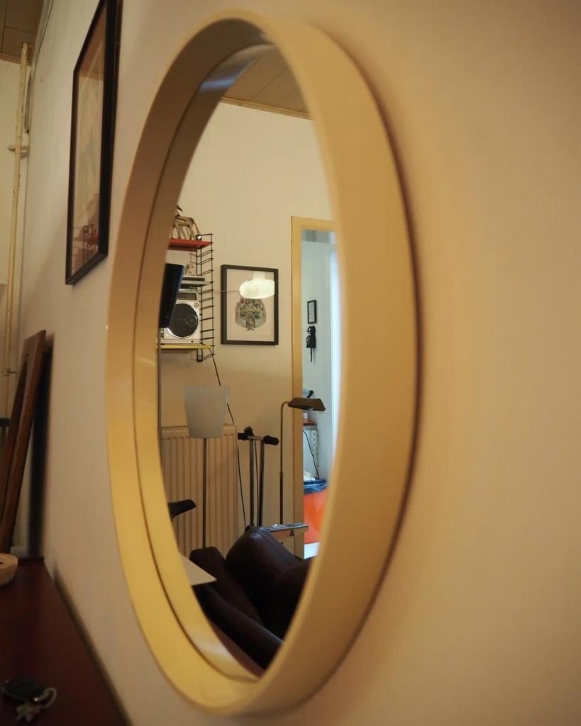 Ronde Space Age spiegel, 1970s, Enlèvement, Comme neuf, 50 à 75 cm