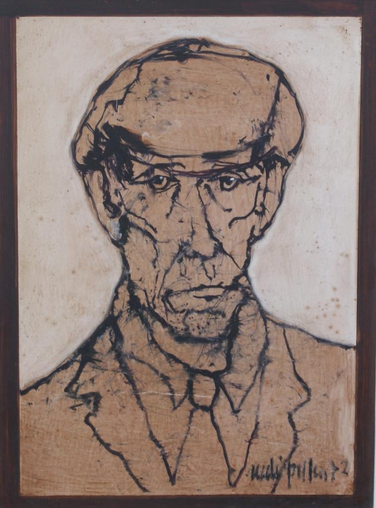 Rudi Pillen (1931-2014): La Tête (53 x 69 cm), Ophalen of Verzenden