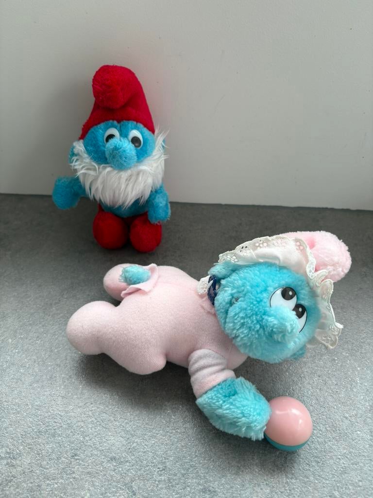 Vintage knuffels Smurfen, Verzamelen, Ophalen of Verzenden, Zo goed als nieuw, Babysmurf, Poppetje, Figuurtje of Knuffel