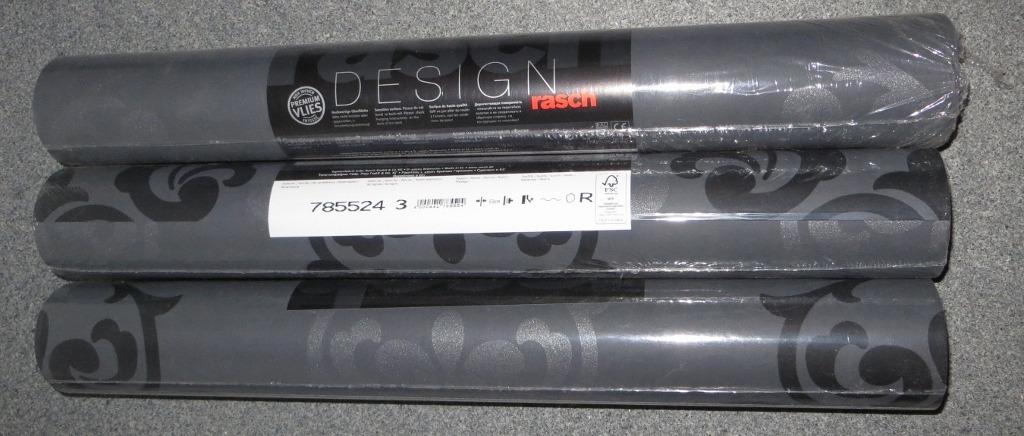 3 rollen behangpapier - Rasch Vanity Fair -- vliesbehang, Enlèvement ou Envoi, 10 à 25 m², Noir