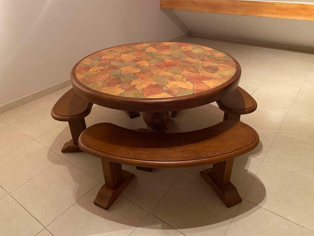 Table ronde BARROIS avec bancs, Enlèvement