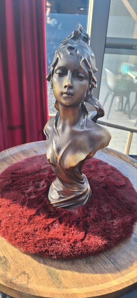 Buste féminin Art nouveau, Antiquités & Art, Art | Sculptures & Bois, Enlèvement