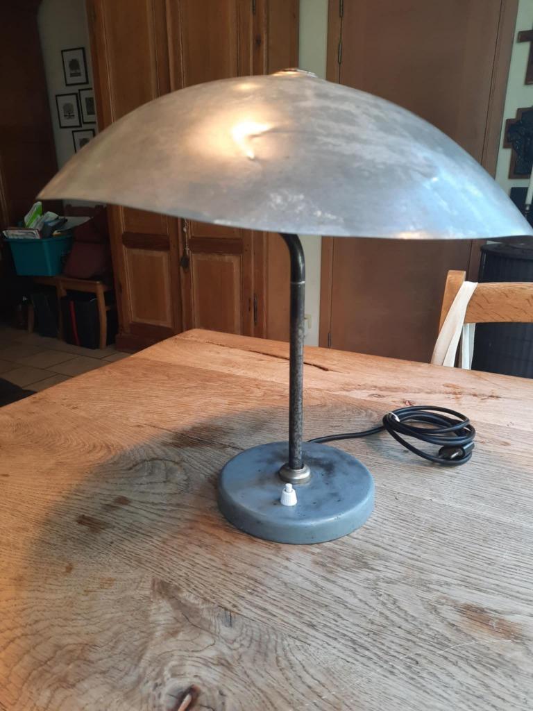 lampe de bureau , ZINC Ancienne, Enlèvement ou Envoi