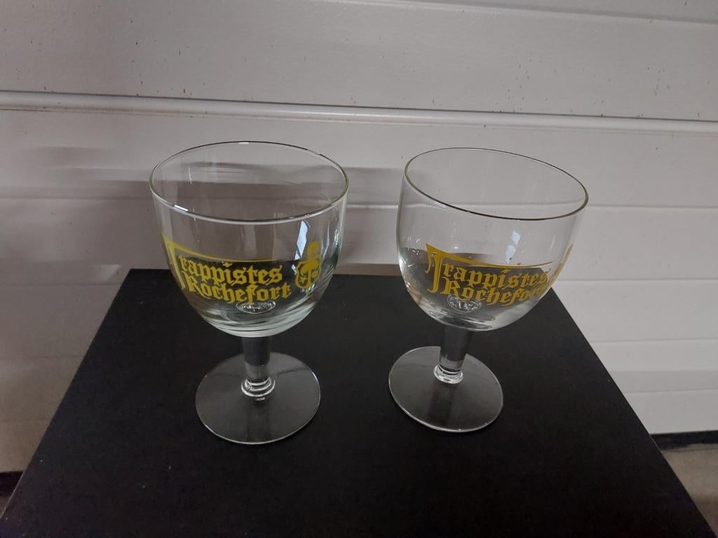 Rocchefort bierglazen, Verzamelen, Ophalen of Verzenden, Zo goed als nieuw, Bierglas