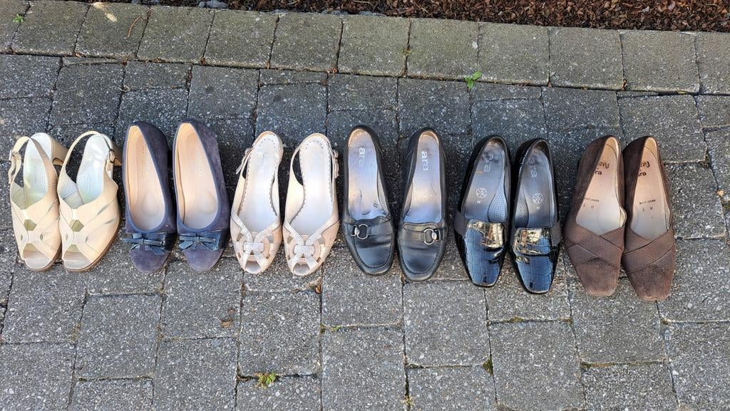 Leder damesschoenen oa. Ara en  Gabor...maat 39 en 39.5, Ophalen, Zo goed als nieuw