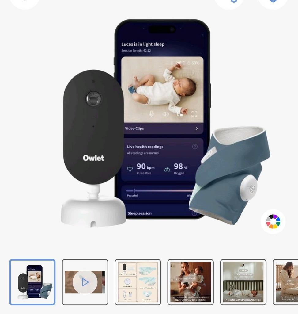Owlet dream sock en owlet cam 2, Ophalen
