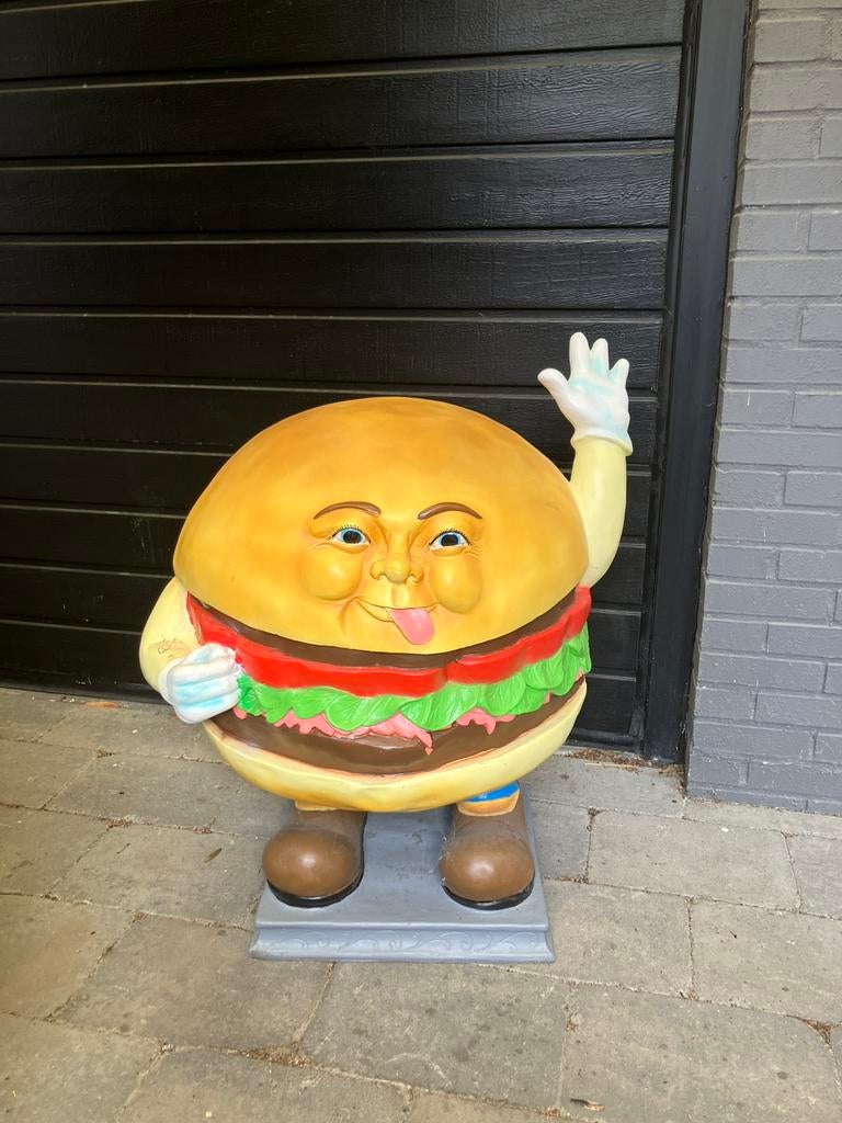 Hamburger beeld voor buiten of binnen, Ophalen