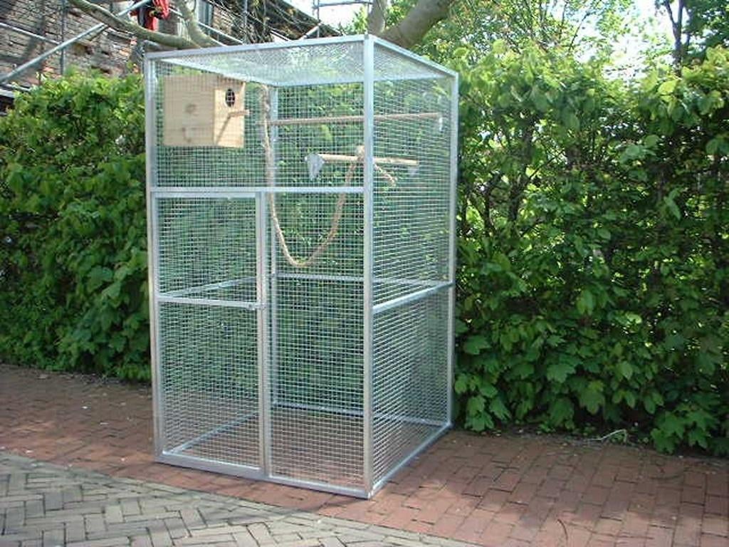 nieuw vogelkooi volière in gaaspanelen afmeting 1m X 1m X 2, Dieren en Toebehoren, Vogels | Hokken en Kooien, Ophalen, Nieuw, Aluminium