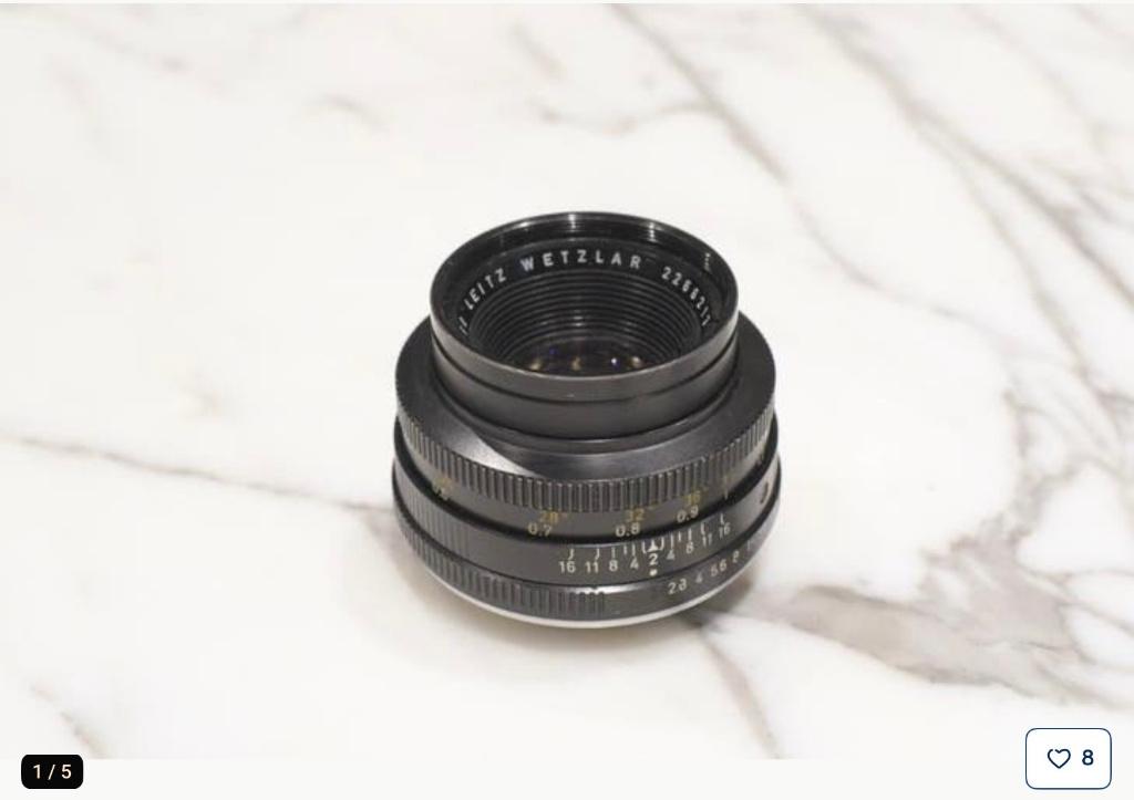 Leica Summicron R 50 mm/f/2.0 1 caméra, Enlèvement ou Envoi, 1980 à nos jours, Lentille ou Lentilles