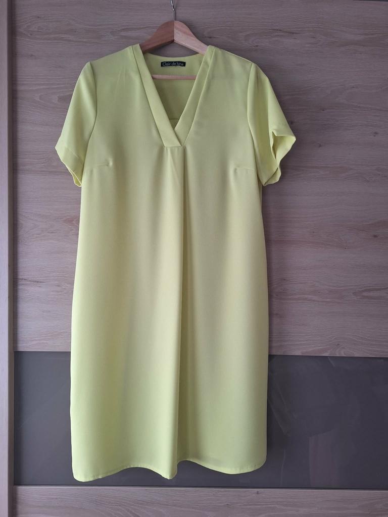 Jurk 40/42, Kleding | Dames, Geel, Ophalen of Verzenden, Zo goed als nieuw, Knielengte