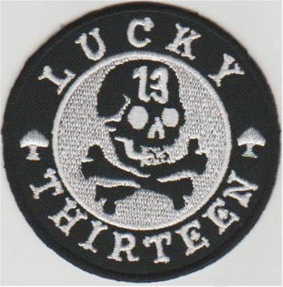 Lucky 13 stoffen opstrijk patch embleem #4, Motoren, Verzenden, Nieuw