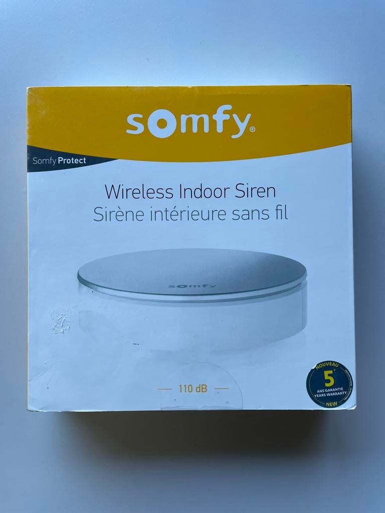 Somfy Protect Wireless Indoor Siren NIEUW in originele doos, Doe-het-zelf en Bouw, Alarmsystemen, Sirene, Nieuw, Ophalen of Verzenden
