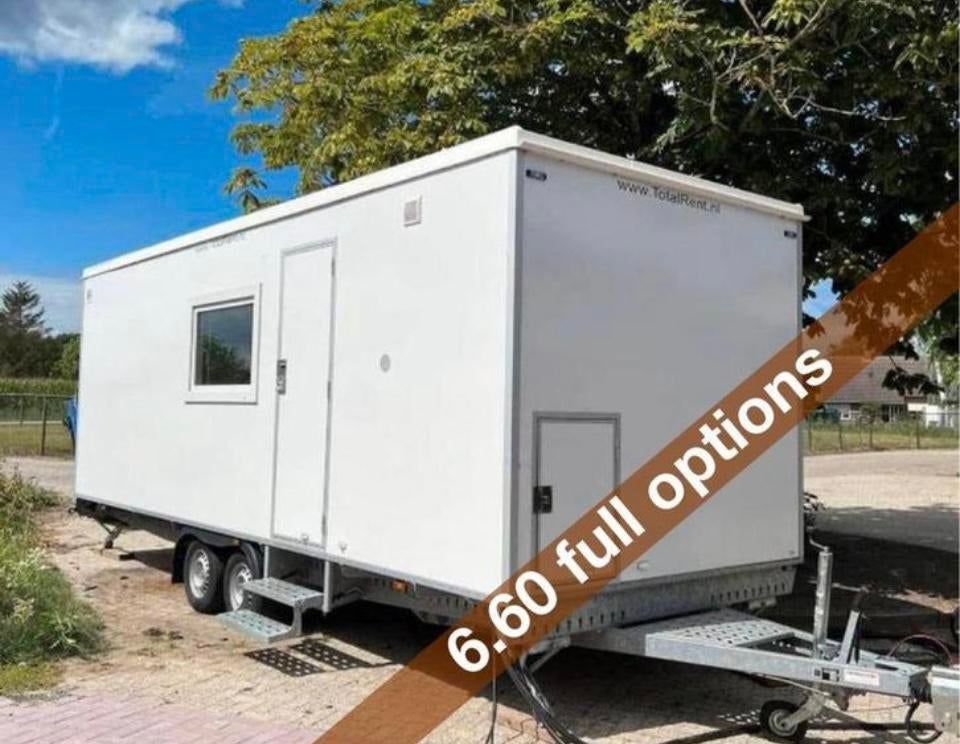 Te koop zgan wooncontainer unit op wielen type 6,60 mtr, Ophalen, Zo goed als nieuw
