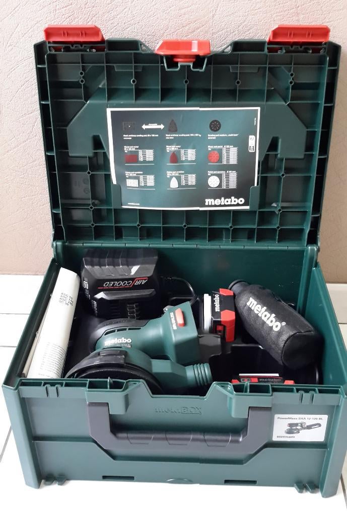 Schuurmachine METABO 12V 4.0ah Powermaxx 125mm( NIEUW ), Ophalen of Verzenden, Nieuw, Excentrische schuurmachine